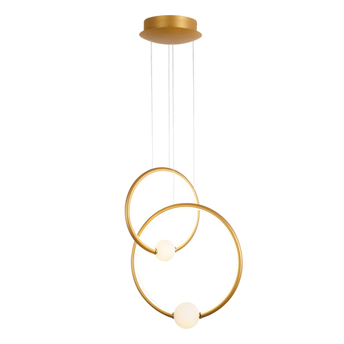 Kontrola Závěsná LED lampa Italux Lausanne bronzová bílá 44,8W PND-20112035-2B-GD