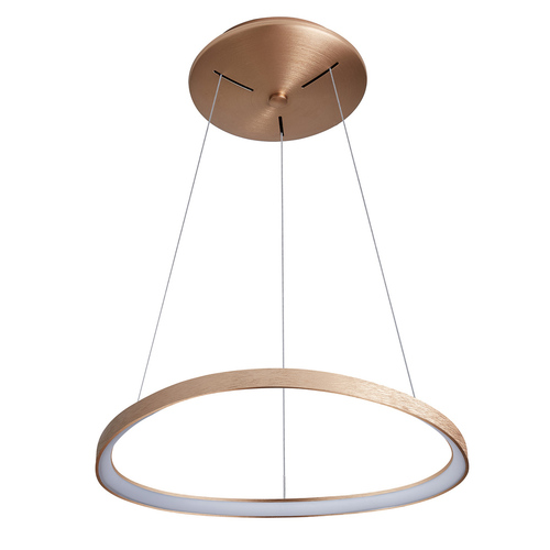Kontrola Závěsná LED lampa Italux Morfi 48W 65 cm hnědá bílá 3000K 5900644311751