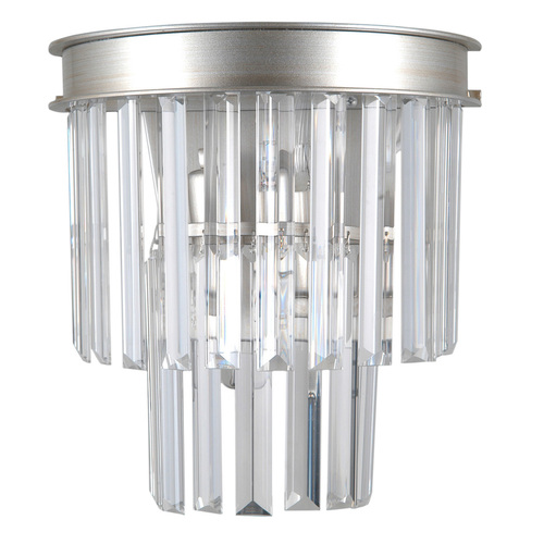 Kontrola Nástěnná lampa Italux Verdes stříbrná křišťálové sklo E14 2x40W WL-44372-2A-SLVR-BRW