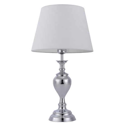 Kontrola Stolní lampa Italux Etien E27 bílá/chrom TB-7730-1