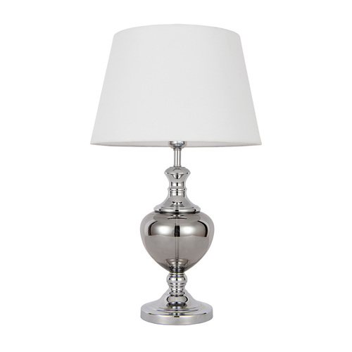 Kontrola Stolní lampa Italux Korrez E27 bílá chrom TB-6620-1