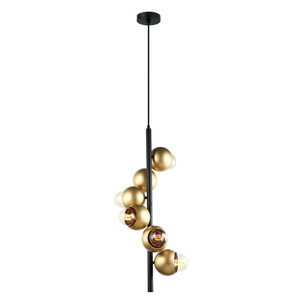 Závěsná lampa Italux Malmo 6x E27 černá zlatá PEN-5104-6-BKGD small 1