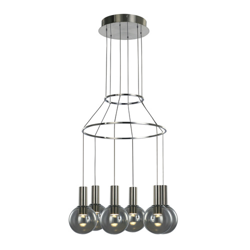 Kontrola Závěsné LED svítidlo Italux Aria kouřové chrom 40 cm MD17012002-6A