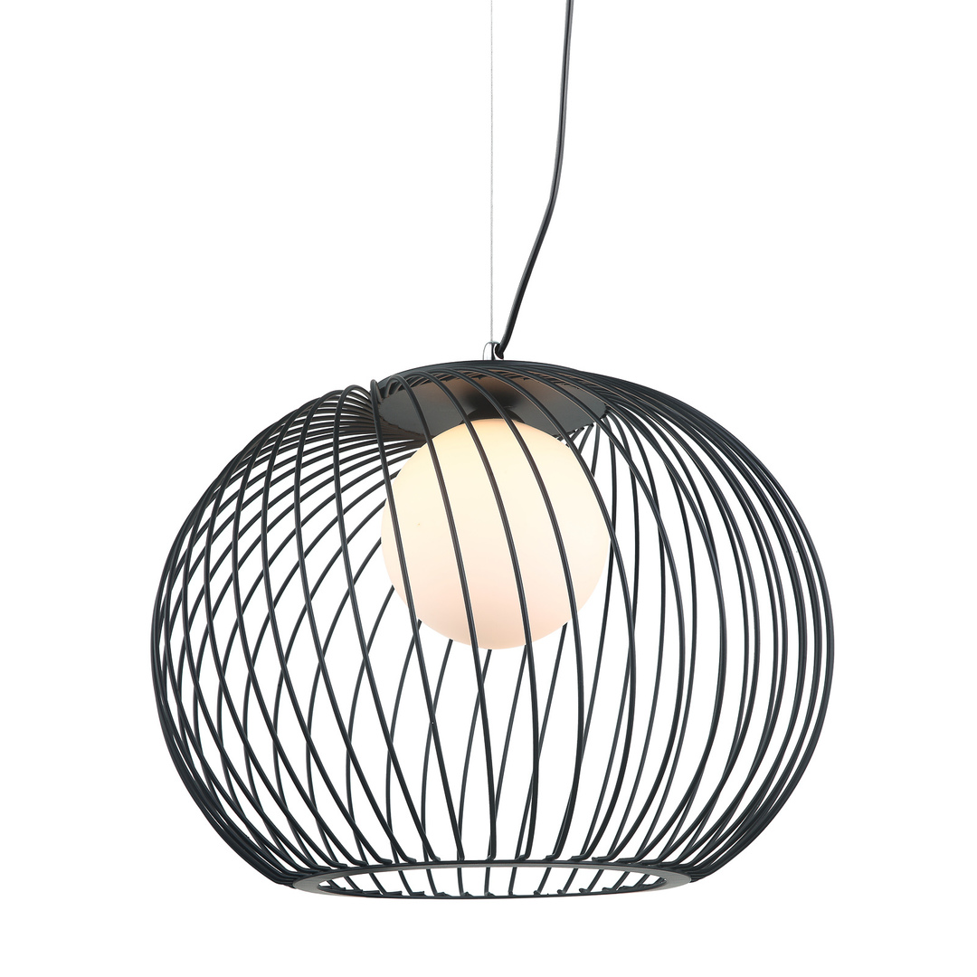 Závěsná lampa Italux Clarisa E27 černá 43 cm MDM-3842-1 BK