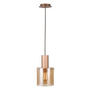Závěsná lampa Italux Javier hnědé sklo E27 MD17076-1A small 1