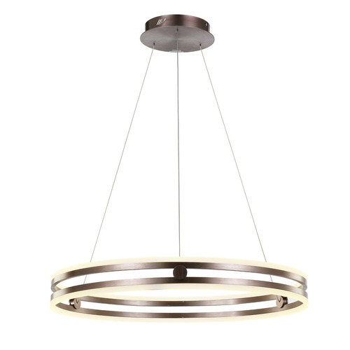 Kontrola Závěsné LED svítidlo Italux Lonia 60 cm bronzové MD17016002-1B COFFE