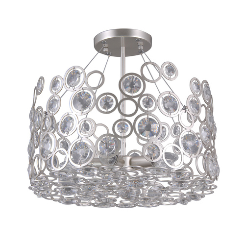 Kontrola Stropní lampa Italux Nardo stříbrná E14 5x40W kryštál PNPL-33064-5-CH.S