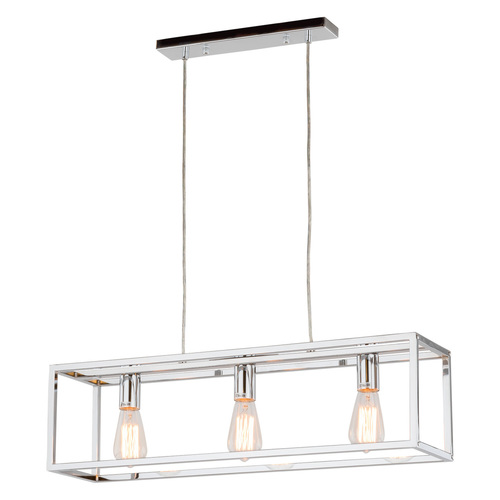 Kontrola Závěsná lampa Italux Sigalo 3×E27 chrom MD-BR4367-D3 CH