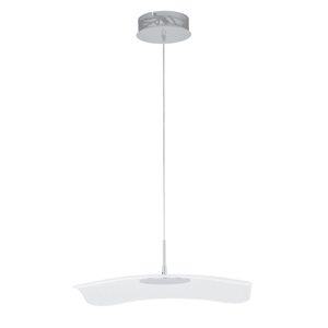 Závěsná lampa Italux Blossom LED 8W 3000K chrom/sklo MD16098002-1A small 1