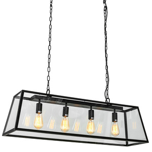 Závěsná lampa Italux Laverno černá matná E27 4x60W MD-102721-4-B small 0