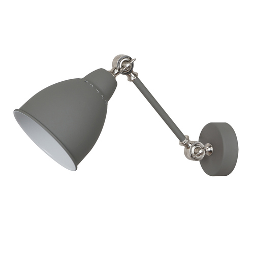 Kontrola Nástěnná lampa Italux Sonny šedá E27 MB-HN5010-1-GR