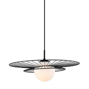 Závěsná lampa Italux Alison E27 černá/bílá MDM-4001/1 BK small 0