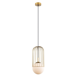 Závěsná lampa Italux zlatá E27 MDM-3940/1 GD small 1