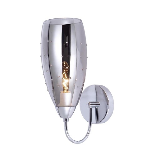 Kontrola Nástěnná lampa Italux Grace E14 chrom tmavé sklo MBM2170/1 A