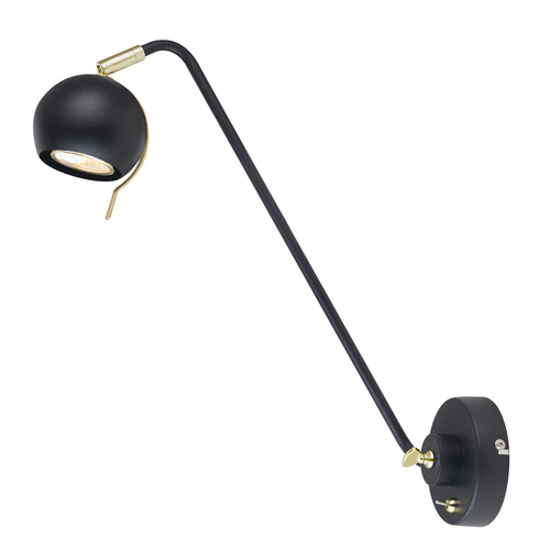 Kontrola Nástěnná lampa Italux Charissa GU10 černá matná MB-H16049TLK-1-B/G