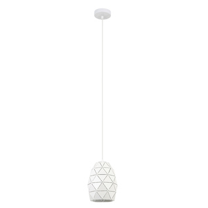 Závěsná lampa Italux Harley E27 bílá MDM-3480/1 W small 2
