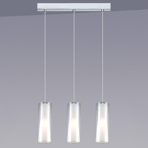 Kontrola Závěsné svítidlo Italux Carole 3x E27 chrom/sklo MDM-1668/3B