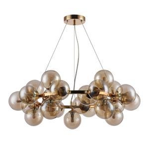 Závěsný lustr Italux Cabella 25x G9 zlatý koňak PND-5252-25-GD-CGN small 0