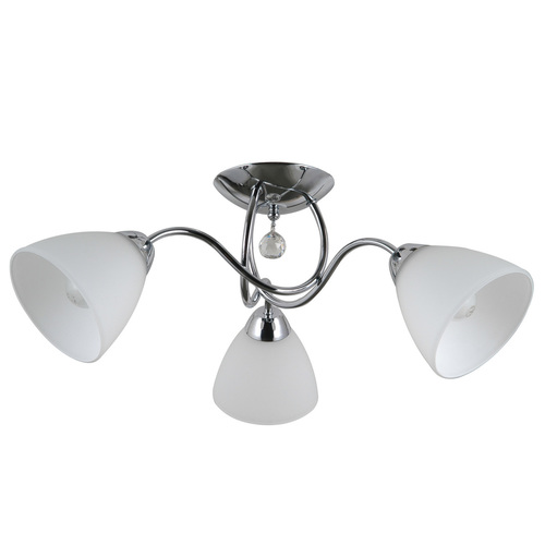 Kontrola Závěsná lampa Italux Lugano 3x E27 chrom/bílá PND-5643-3